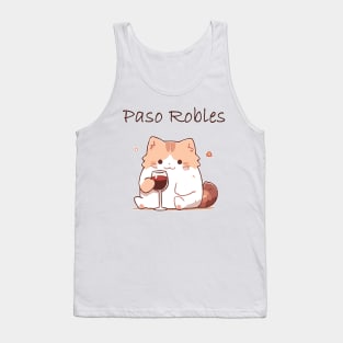 Paso Robles Cat Wine Cheers Tank Top